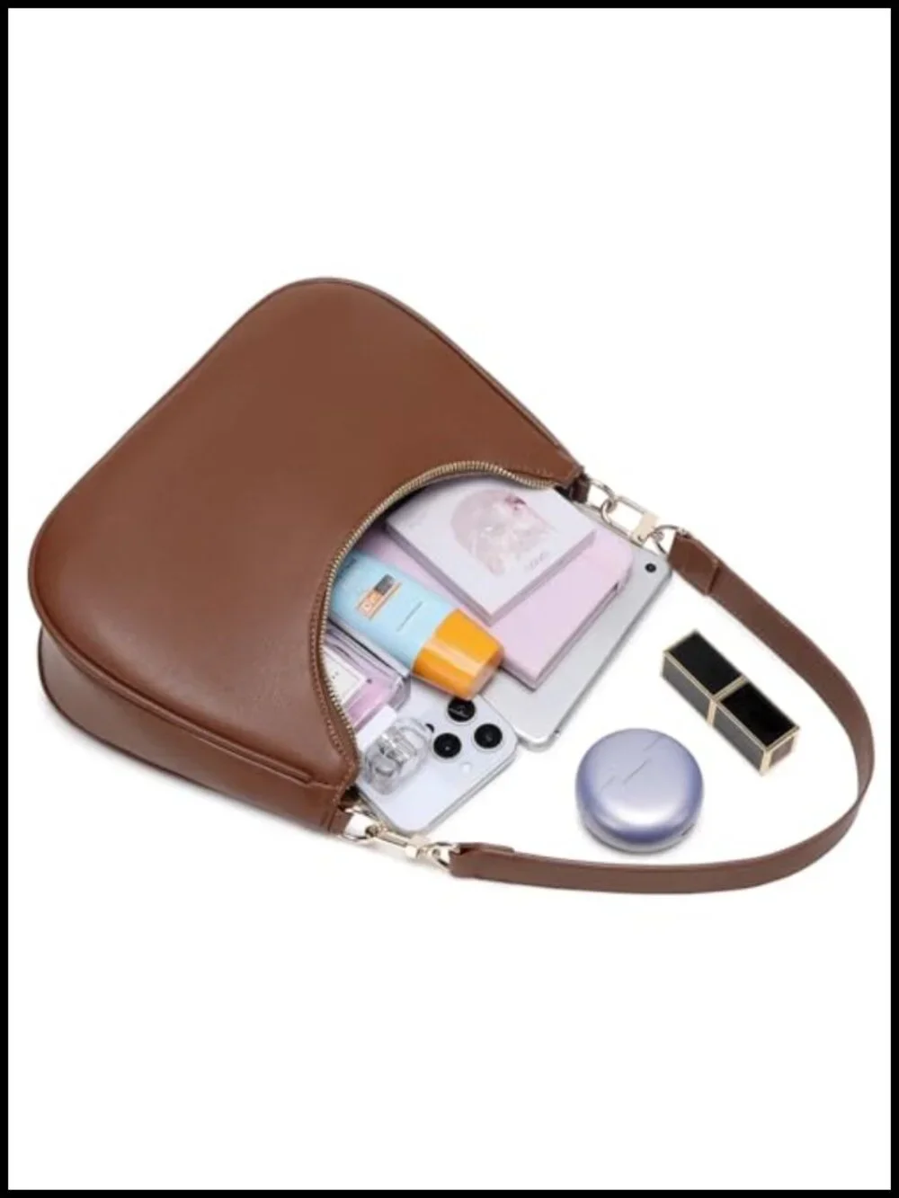 Women's Hobo Shoulder Bag with Zipper Lightweight Cute Purse for Dating